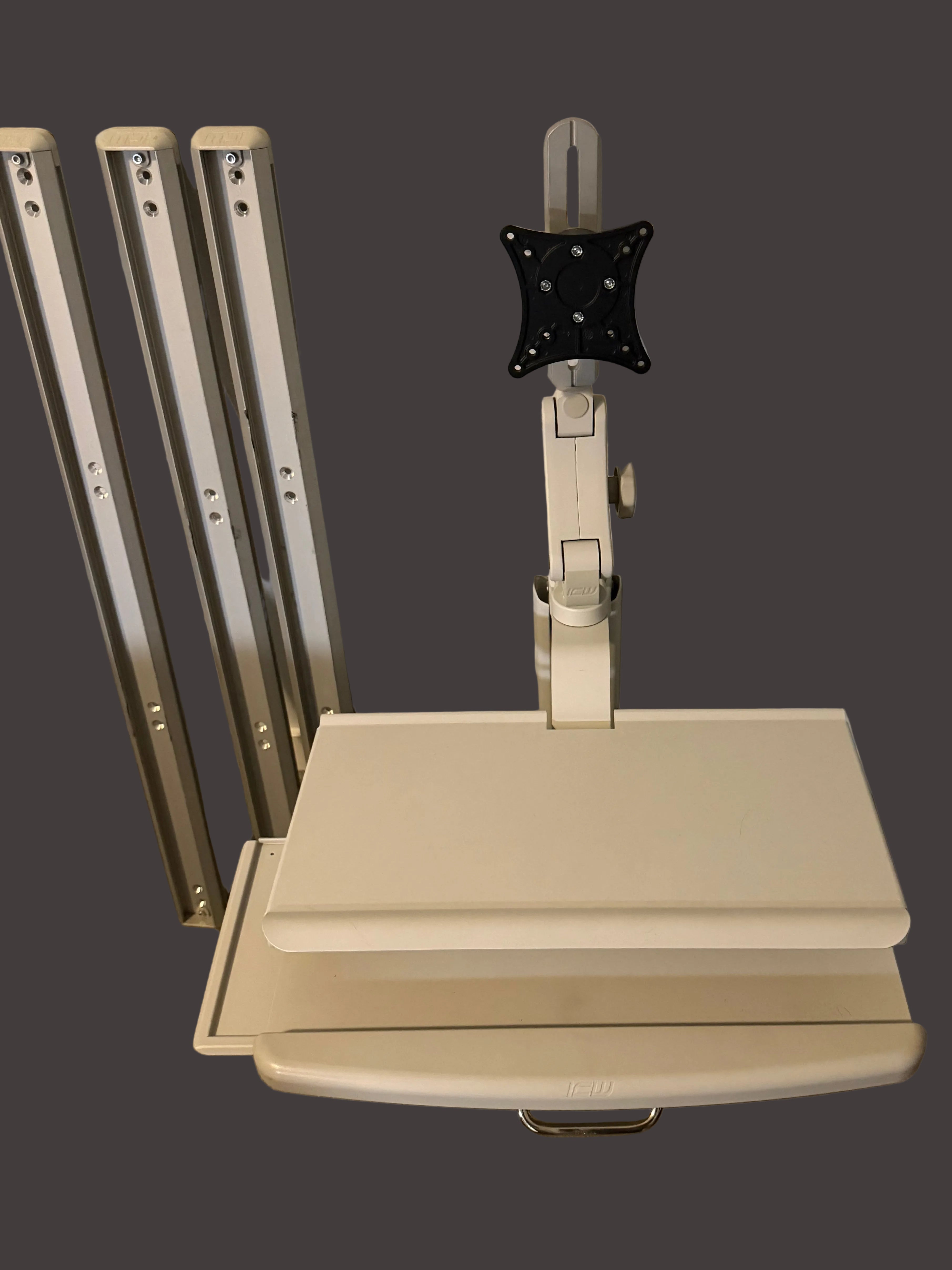 ICW Titan Elite Medical Wall Workstation | 360° Articulating Monitor Arm | Wall Track Included | $599
