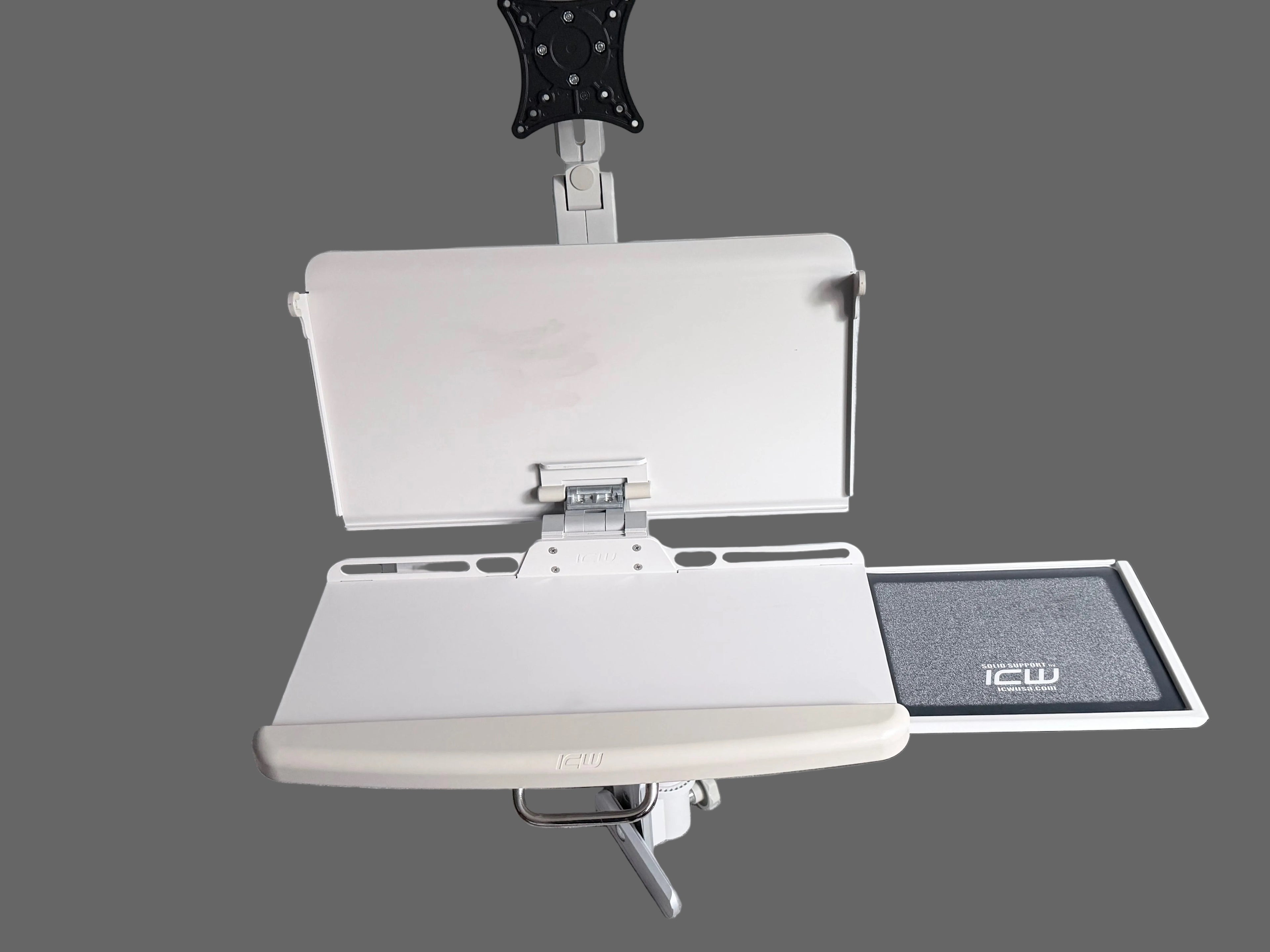 ICW Titan Elite Medical Wall Workstation | 360° Articulating Monitor Arm | Wall Track Included | $599